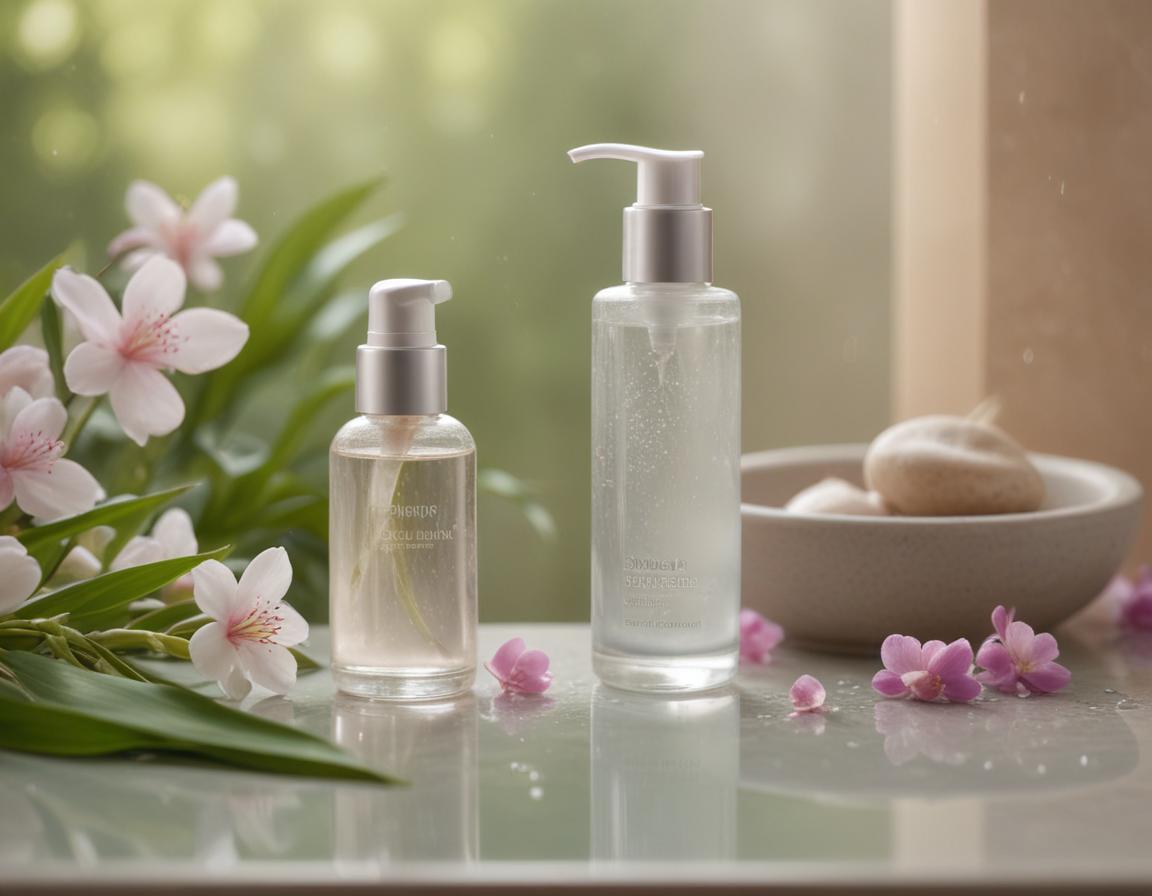 Light hydrating lotion and SPF 30 sunscreen in sunlight