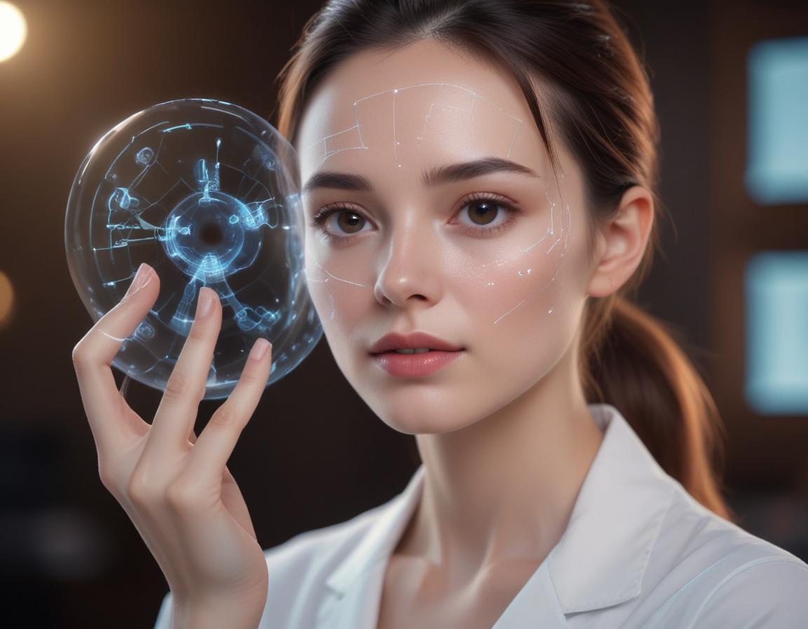 Gen Alpha using AR apps to analyze and improve their skincare routines.